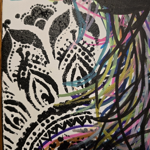 HANDCRAFTED Abstract Highland Cow Painting HANDPAINTED Artwork HANDMADE Wall Art - Picture 8 of 17